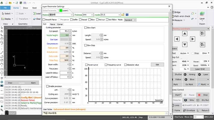 parameter mesin laser cutting